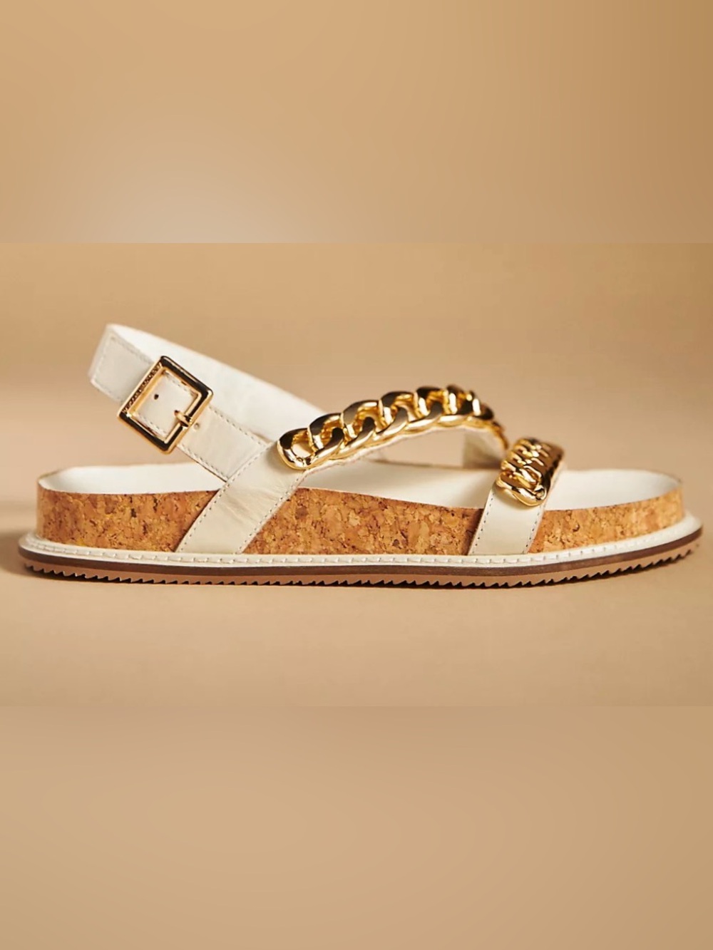 Kelsi Dagger Sandals with Gold Chain Size 11